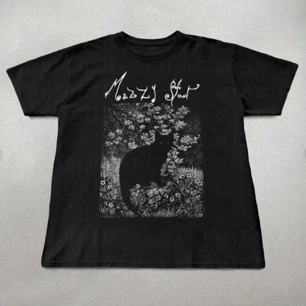 Mazzy Star Cat Shirt, 90s Alternative Rock, Hope Sandoval Tee, Mazzy Star fan.